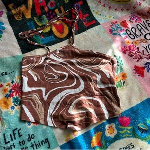 Hollister Swirly pattern halter top